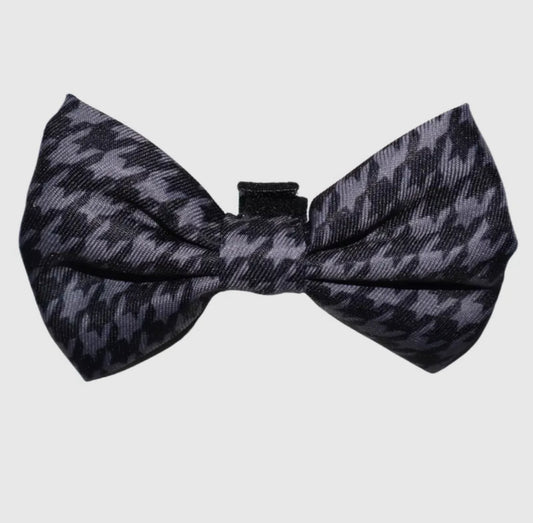Black Houndstooth Bow tie