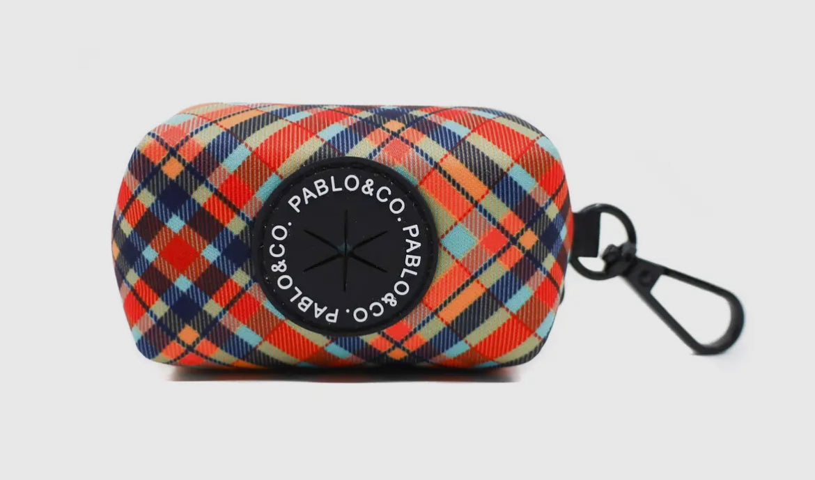 Tartan Poop Bag Holder