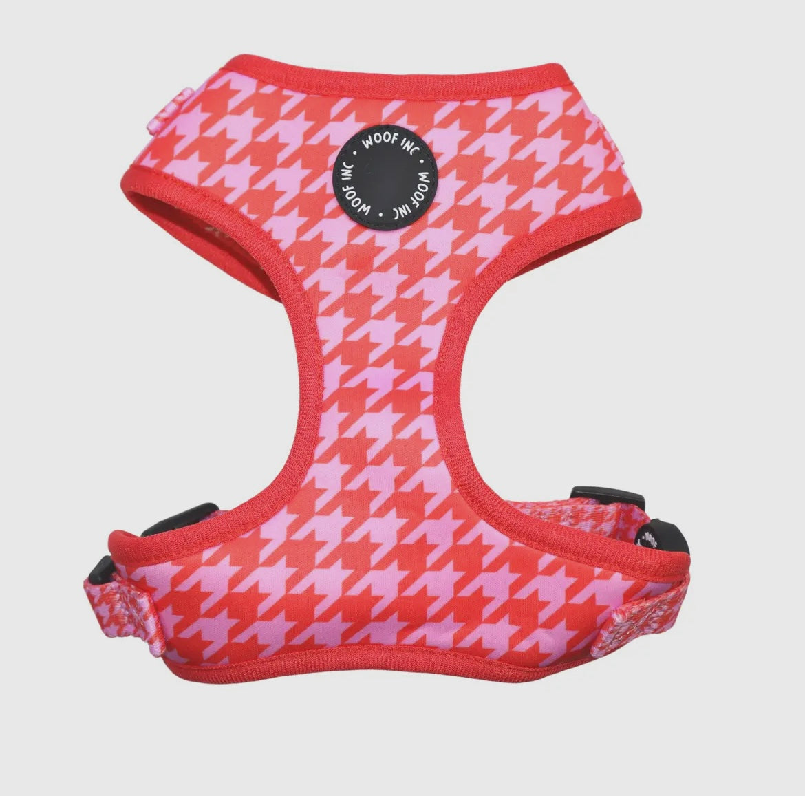 Pink & Red Houndstooth Harness