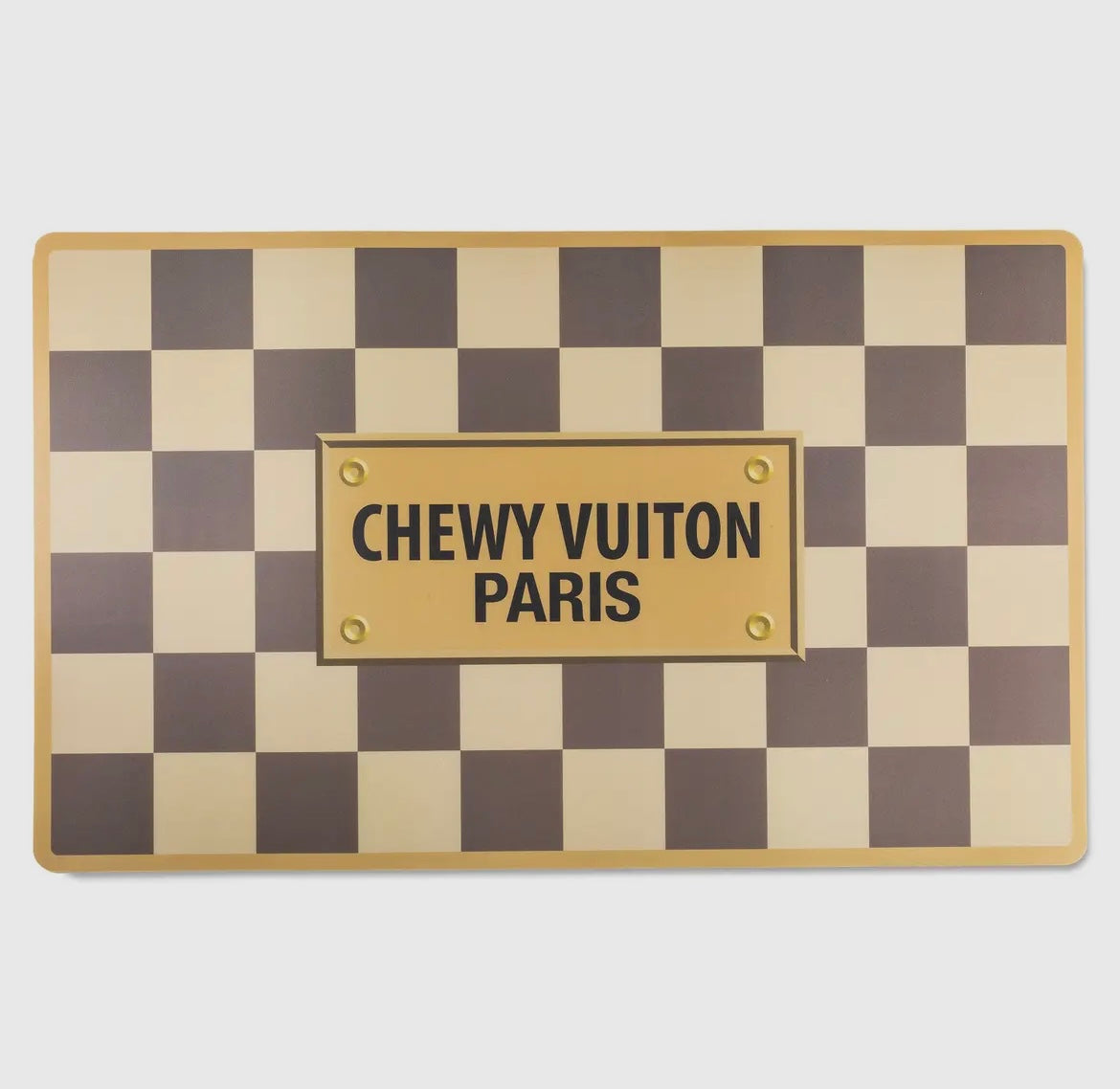 Checkered Chewy Vuiton Placemat