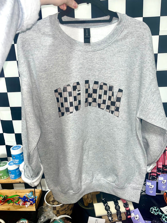 Dog Mom Checkered Sweatshirt